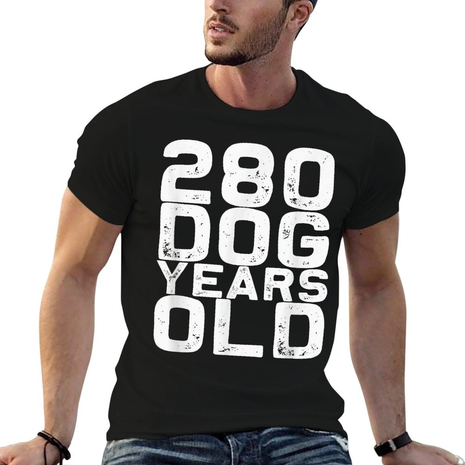 280 Dog Years Old - Funny 40th Birthday Gag Gift  Wrinkle-resistant T-Shirt