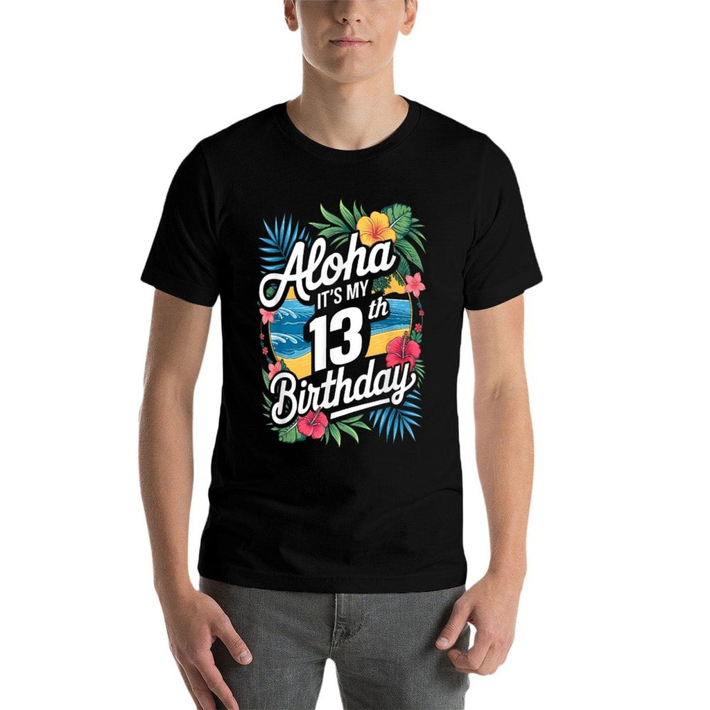 Aloha 13th Birthday Hawaiian Theme Hawaii Tropical Beach  Classic T-Shirt