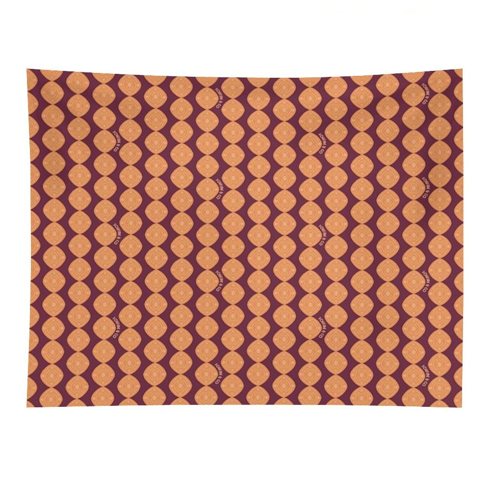 Atomic Blooms - Orange Maroon Tapestry