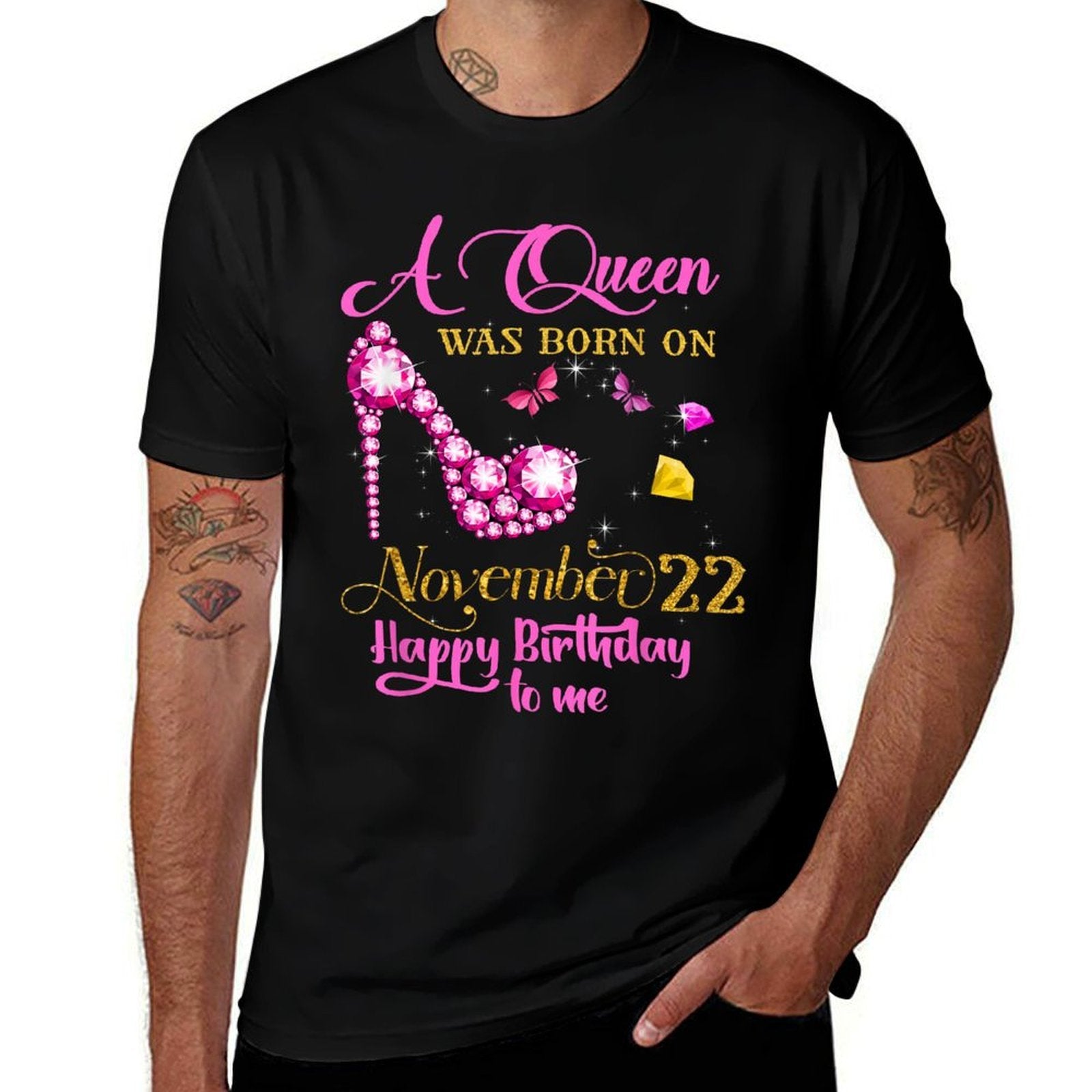 A Queen Was Born on November 22, 22nd November Birthday  Stretchy T-Shirt