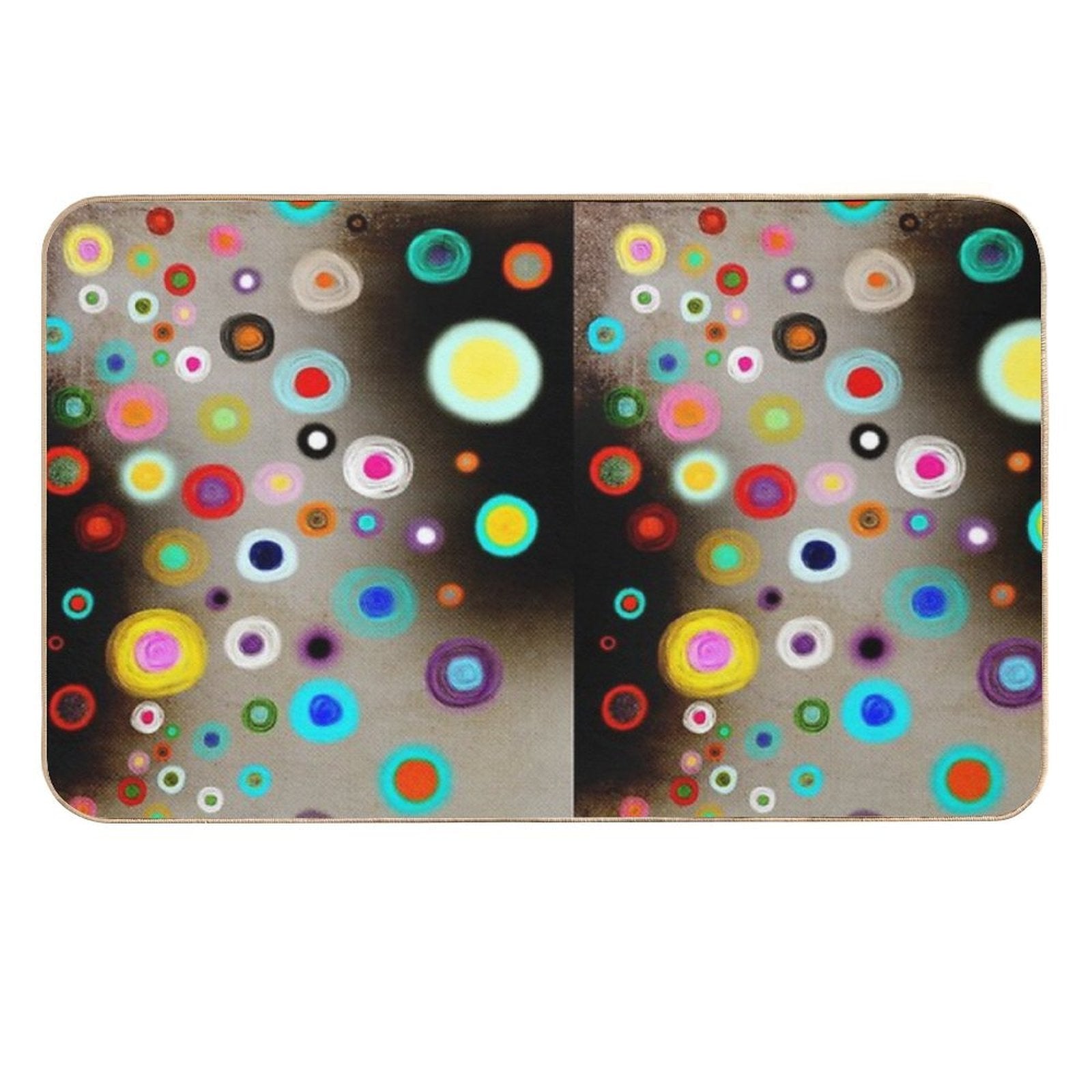 Poppies Colorful Snow Landscape  Odorless Bath Mat