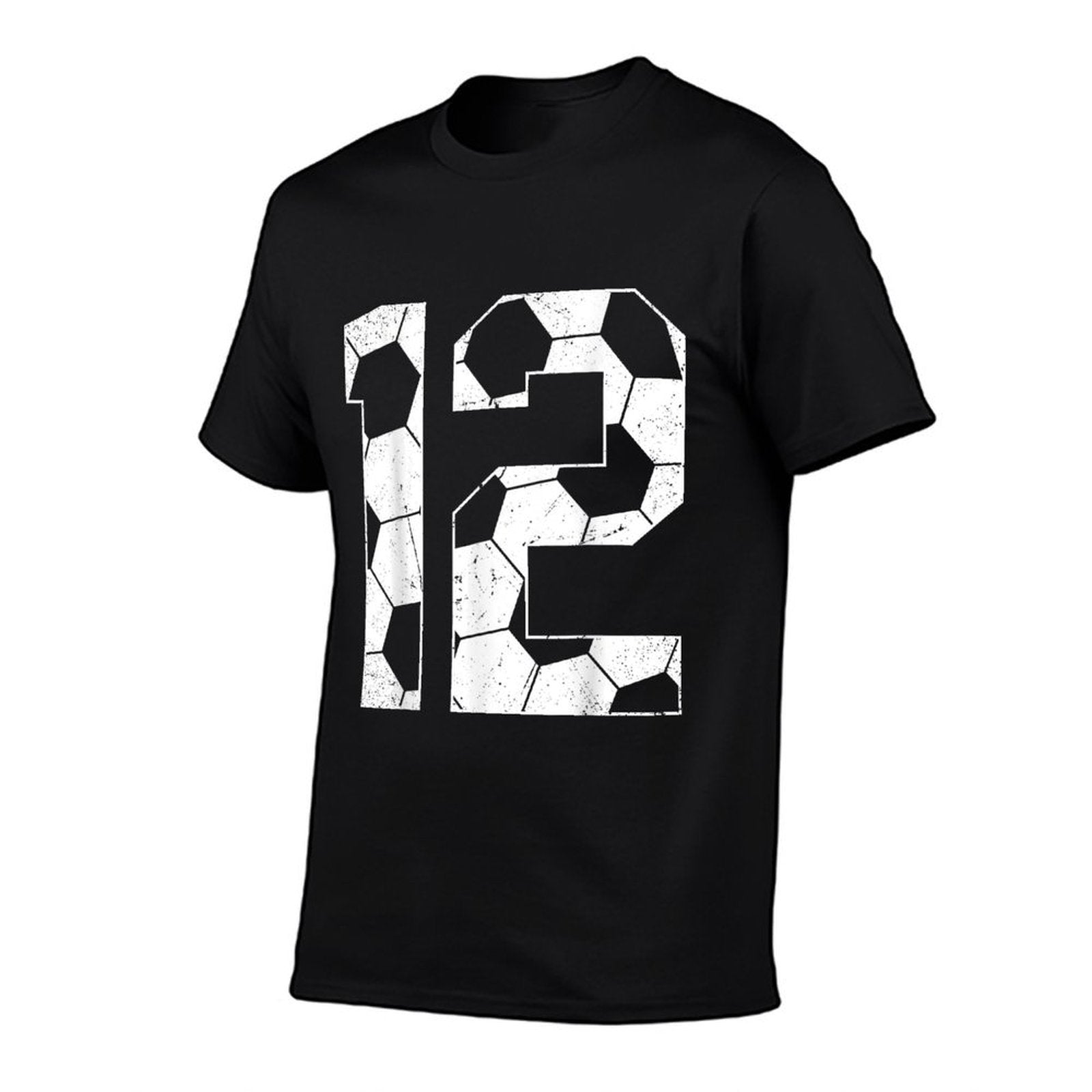 12th Birthday Boy Soccer Player Football 12 Years Old  Rolled Sleeves T-Shirt