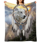 Wolf, Bear And Dream Catcher Anti-pilling Throw Blanket