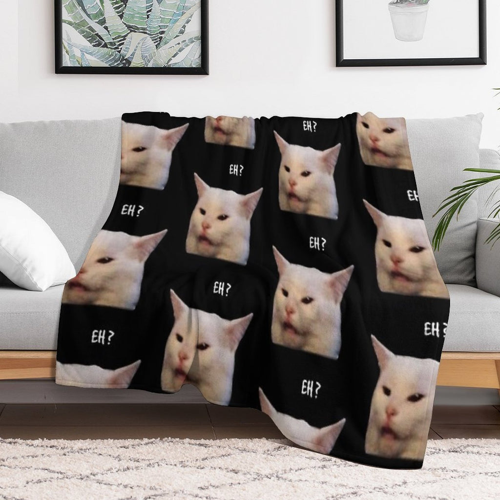 Smudge The Cat, Table Cat -funny Memes Anti-pilling Throw Blanket