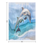 Playful Dolphins Comfort Throw Blanket
