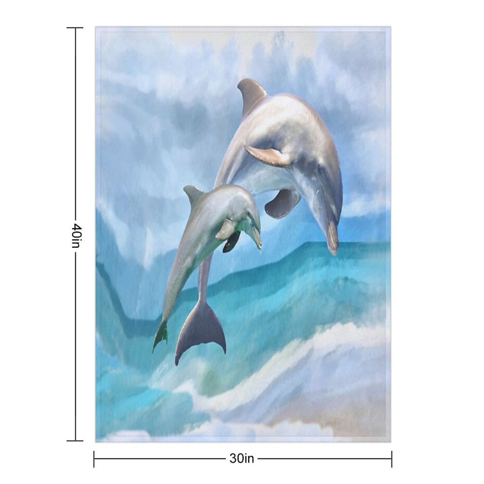 Playful Dolphins Comfort Throw Blanket