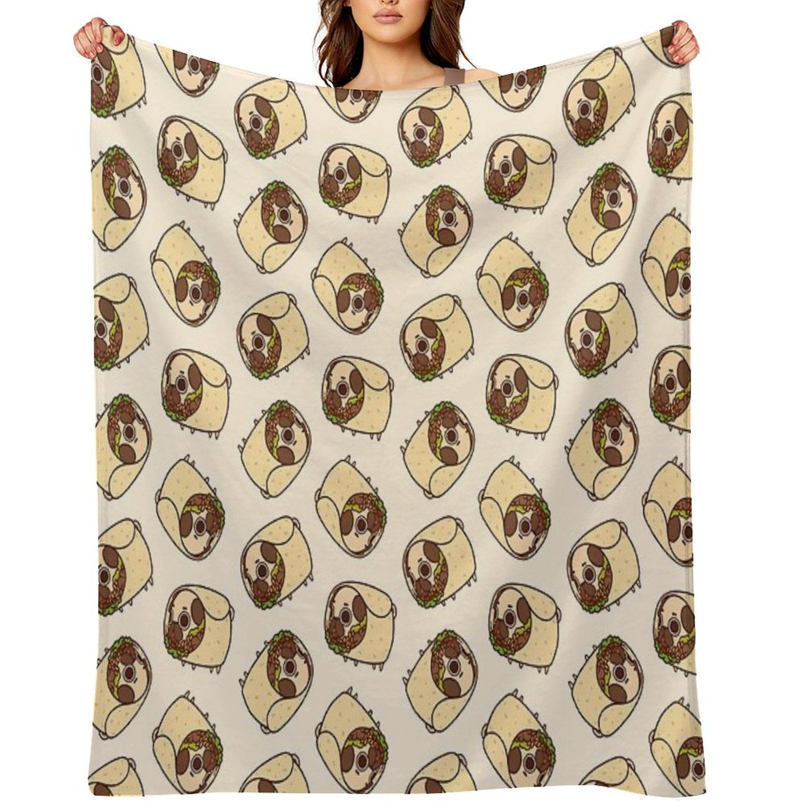 Burrito Puglie Anti-pilling Throw Blanket