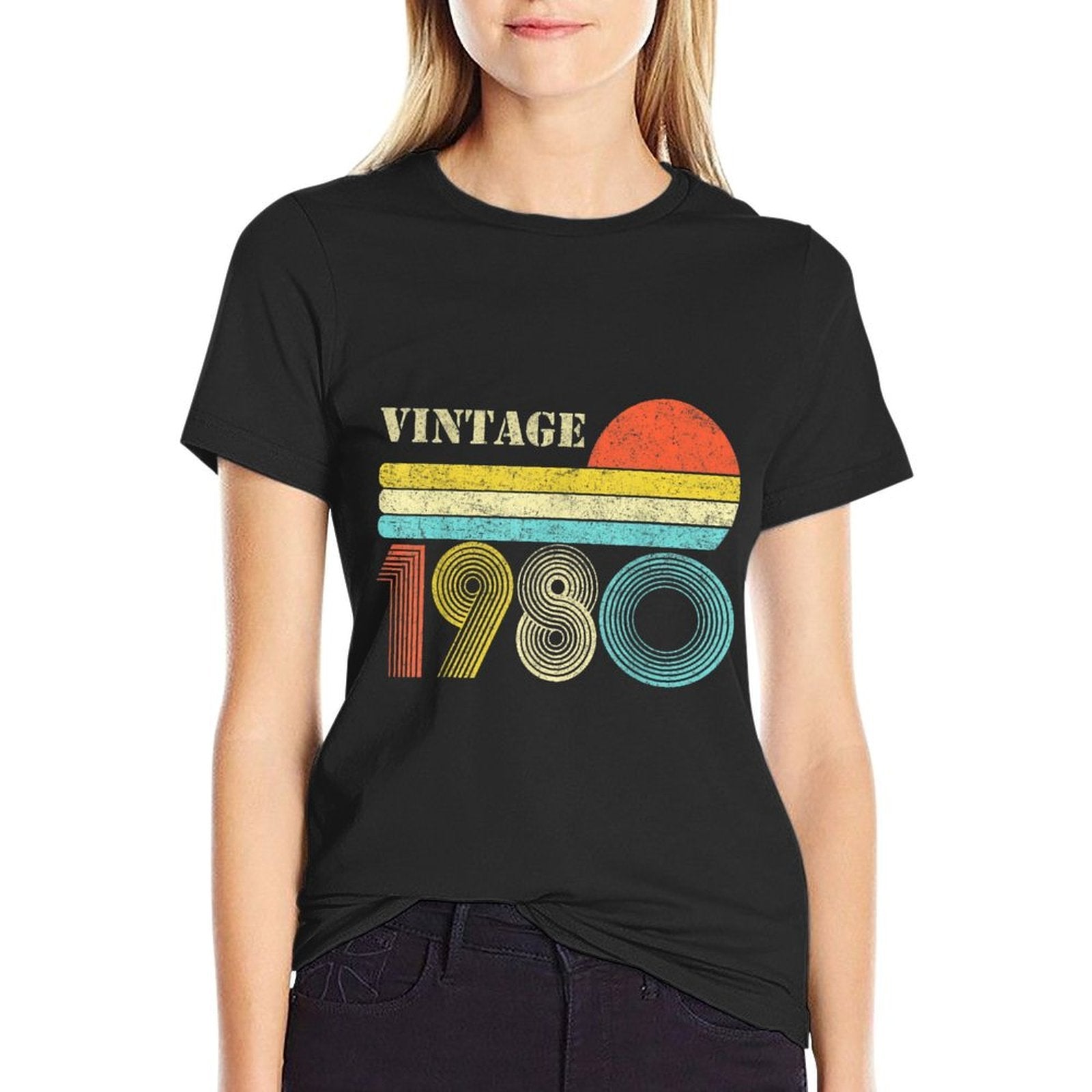 1980 40th Birthday Gift Vintage Retro Men Women 40 Years Old  Lightweight T-Shirt