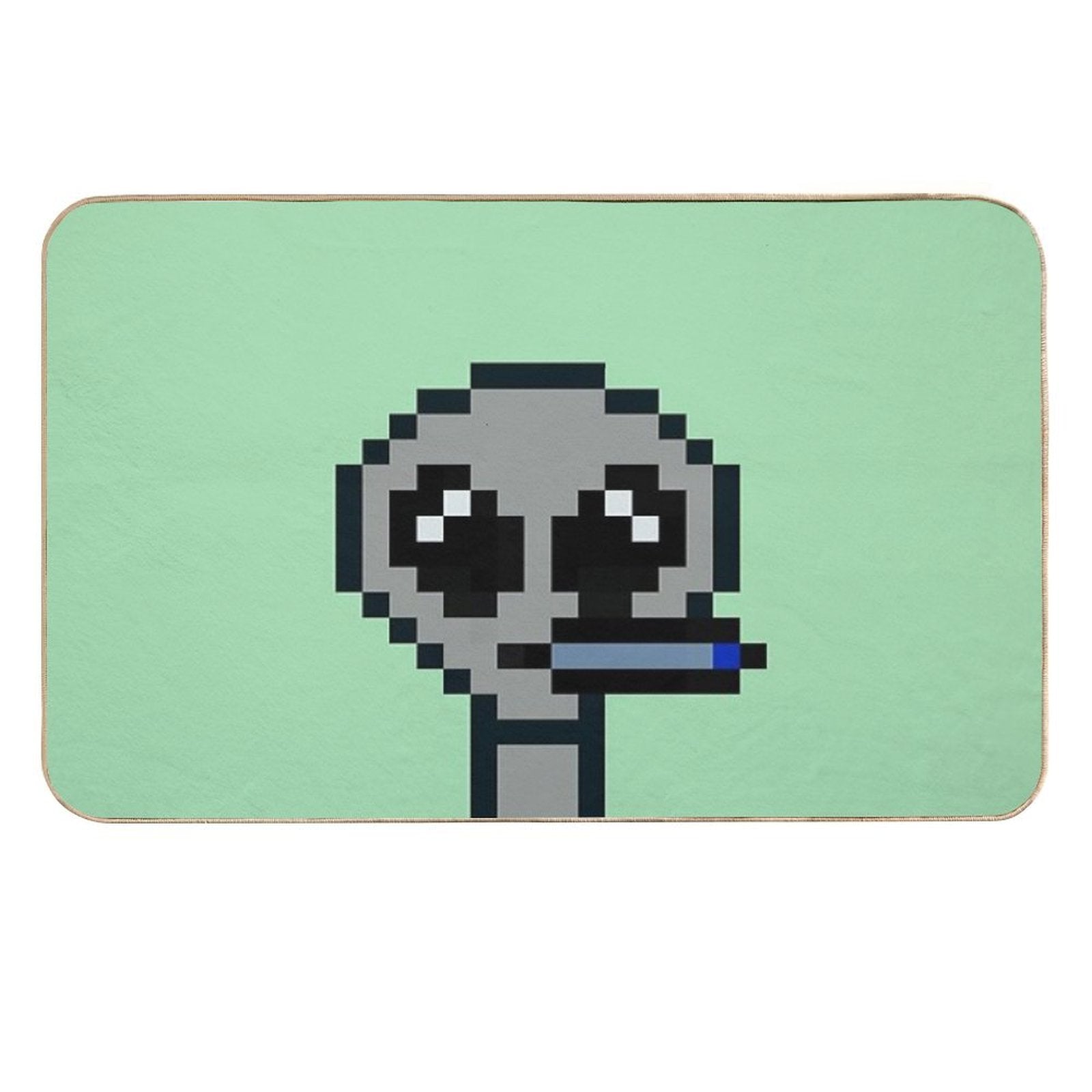8bit Alien 00001 The Vaporized Visitor  Easy To Clean Bath Mat