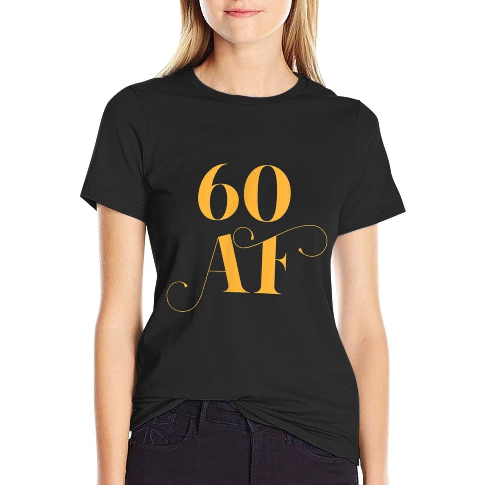 60 AF  60 Years Old  Fancy Golden Yellow 60th Birthday  Breathable T-Shirt