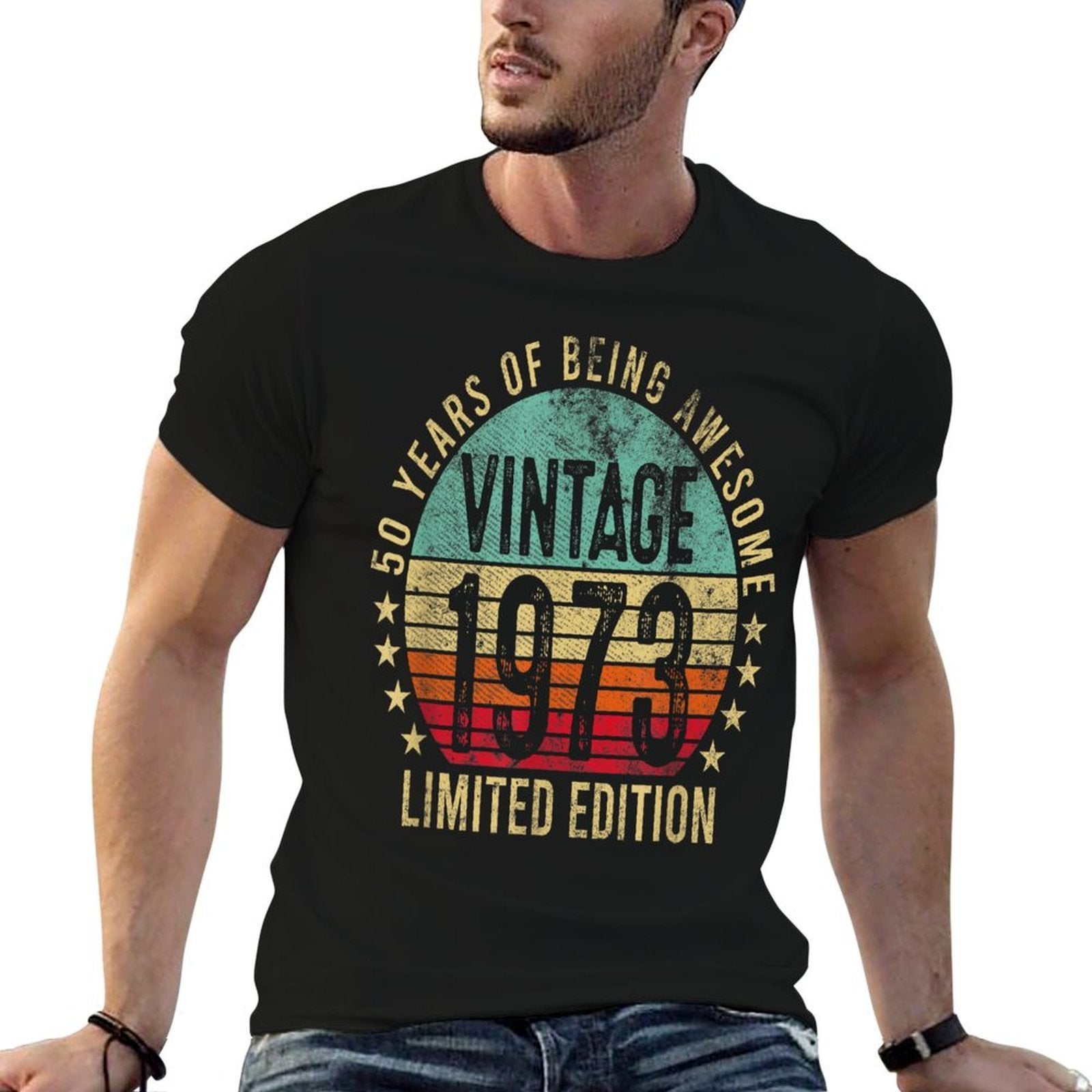50 Year Old Gifts Men Women Vintage 1973 50th Birthday Retro  Affordable Price T-Shirt