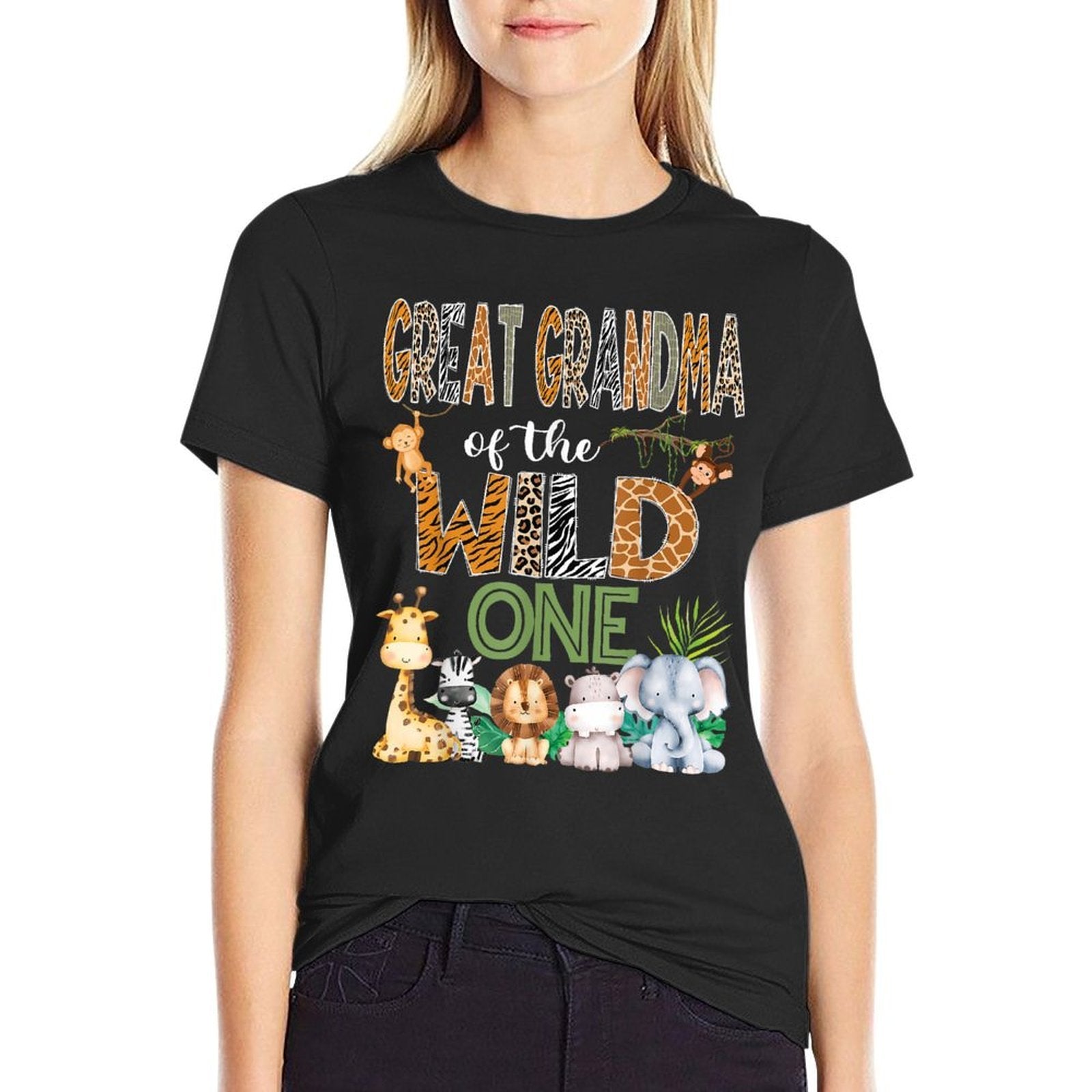 Great Grandma Of The Wild One 1St Birthday Safari Zoo Jungle  Breathable T-Shirt