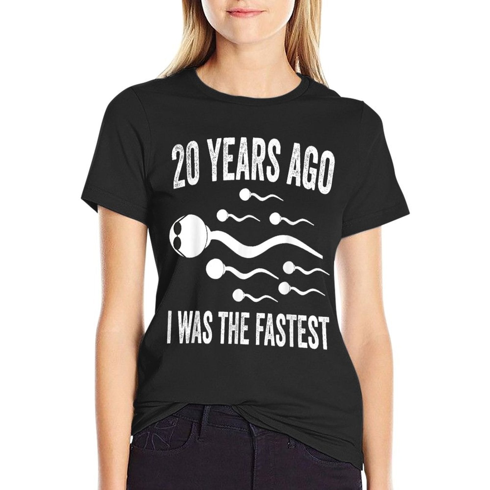 20 Years Ago I Was The Fastest Sperm Funny 20th Birthday  Quick-drying T-Shirt