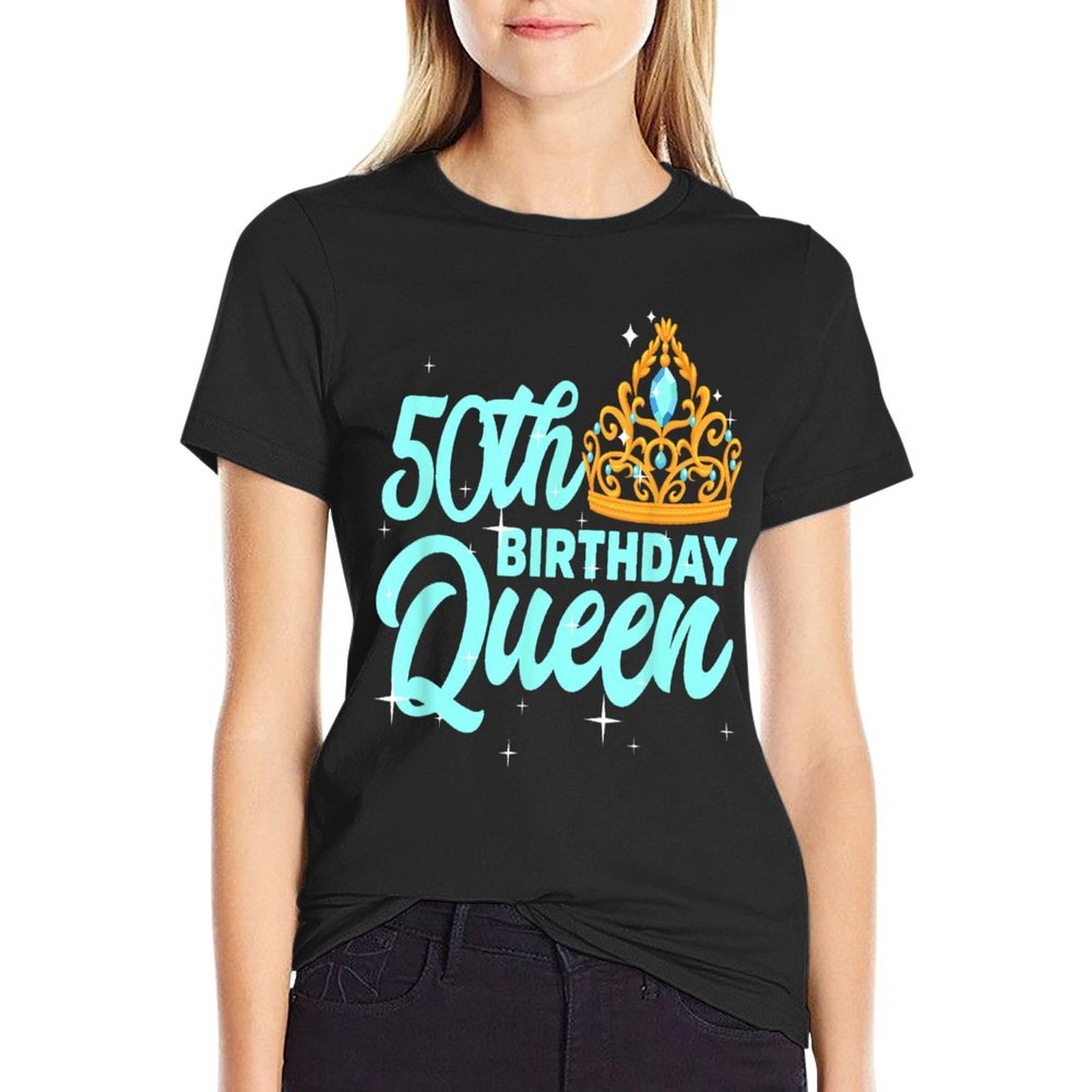50th Birthday Queen T Celebration Party Fifty  Relaxed-fit T-Shirt
