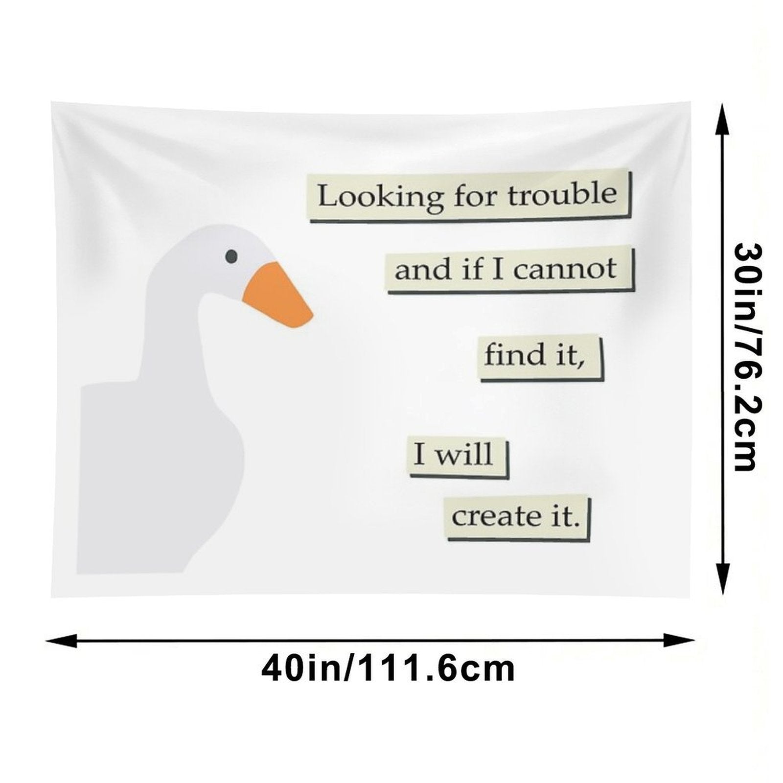 Looking for Trouble Goose Tapestry