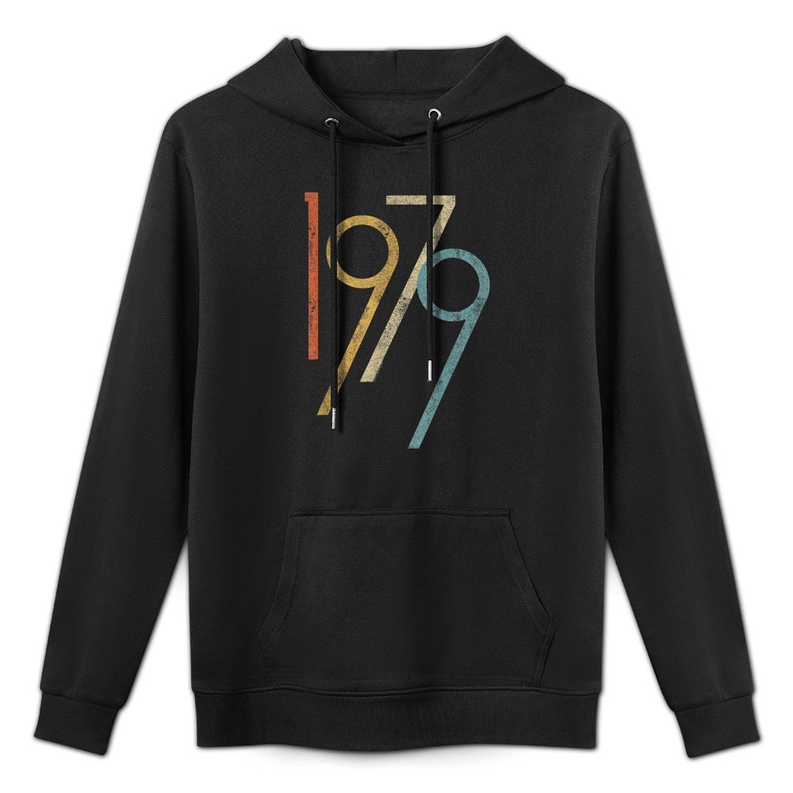 Vintage 1979 Birth Year Gen X 80s Millennial Birthday Number Shrink-Resistant Hoodie