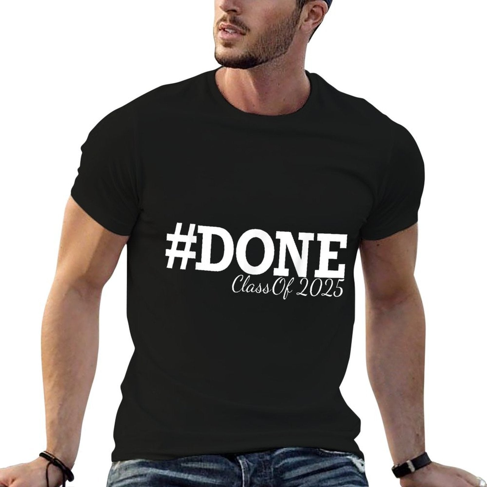 #DONE Class of 2025 Graduation for Her Him Grad Senior 25  Stretchy T-Shirt