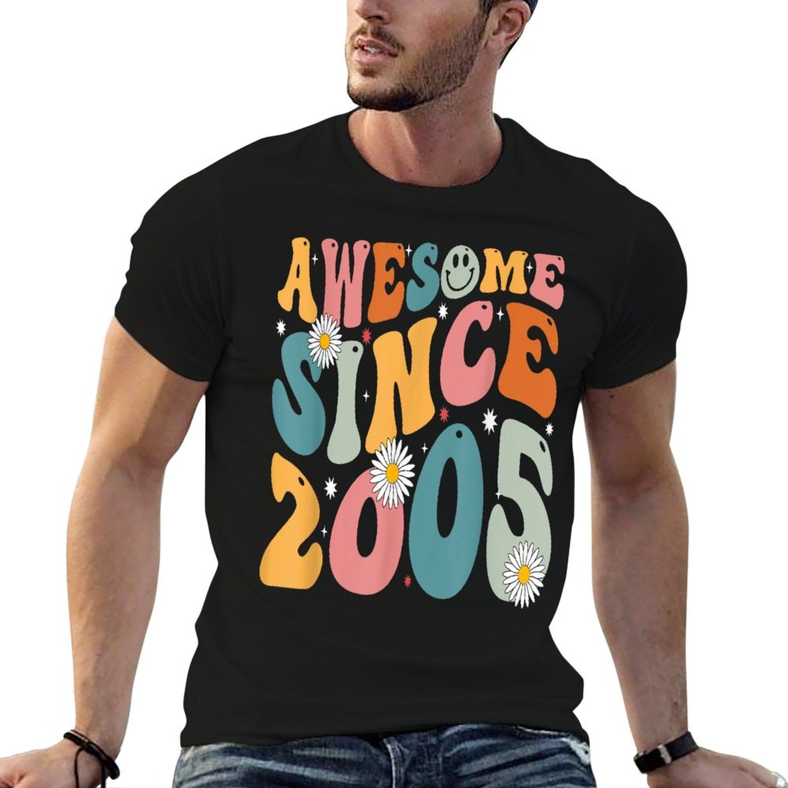 Awesome Since 2005 20th Birthday Retro Gifts Born In 2005  Tagless Design T-Shirt