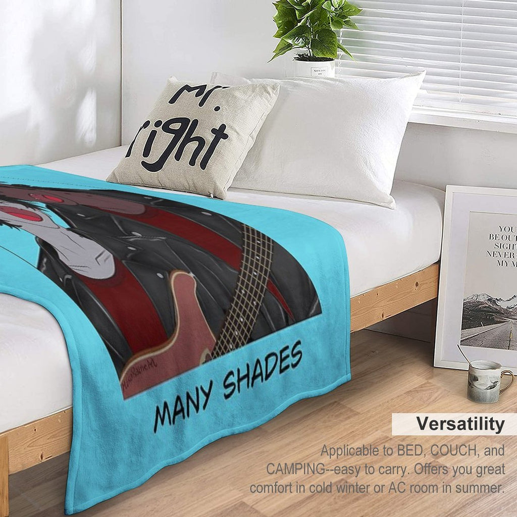 Black Comes In Many Shades Vampire Musician Wrinkle-free Throw Blanket