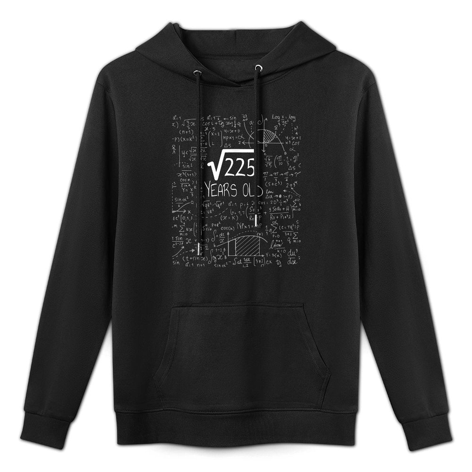 Square Root of 225 15 Years Old, 15th Birthday Colorfast Hoodie