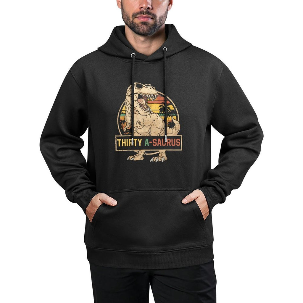 Thirty A Saurus Birthday T Rex 30 Year Old Dino 30th Dino Layering Staple Hoodie