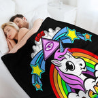 HAIL SATAN Machine-washable Throw Blanket