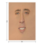 Nicolas Cage Giant Face Versatility Throw Blanket