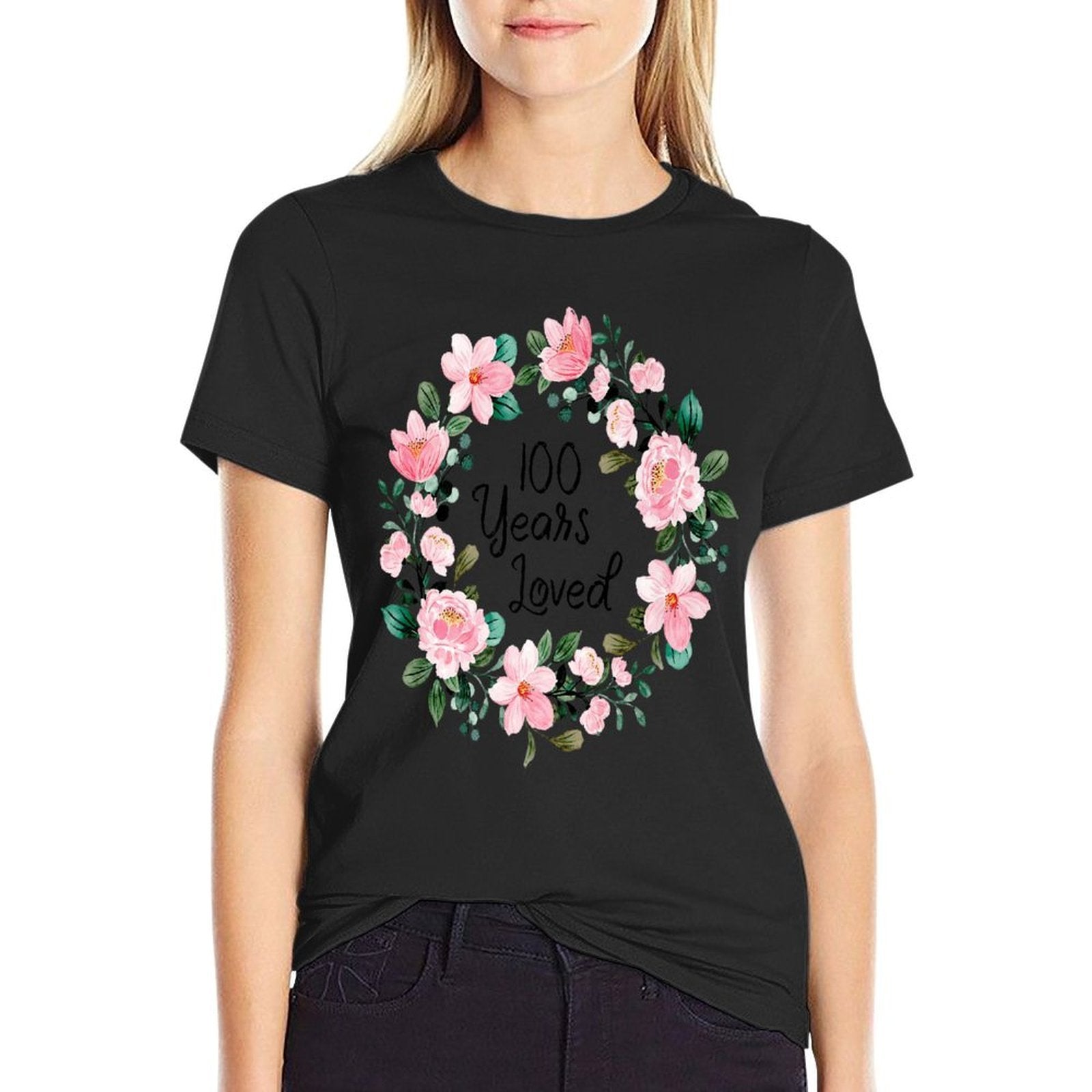 100 Years Loved Women Men 100 Years Old Cool 100th Birthday Premium  Easy-care T-Shirt