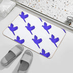 Blueberry As A Macaw Flying  Long-Lasting Bath Mat