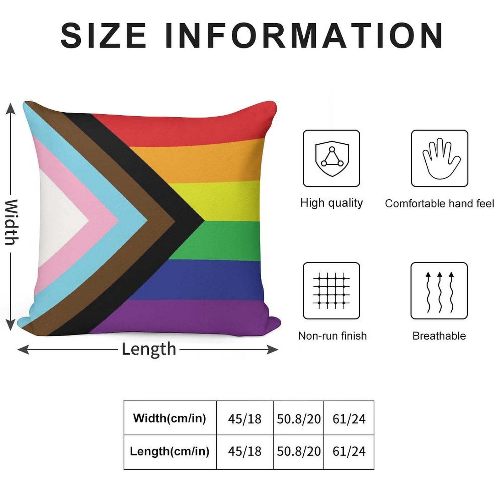 2019 Gay Pride Rainbow Flag LGBTQ Soft Gift Ready Throw Pillow