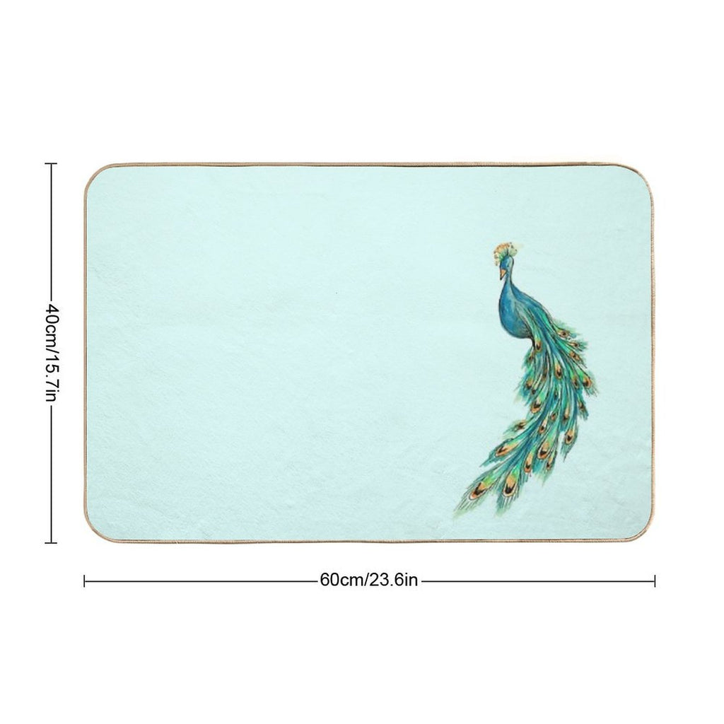 Peacock  Fade-Resistant Bath Mat