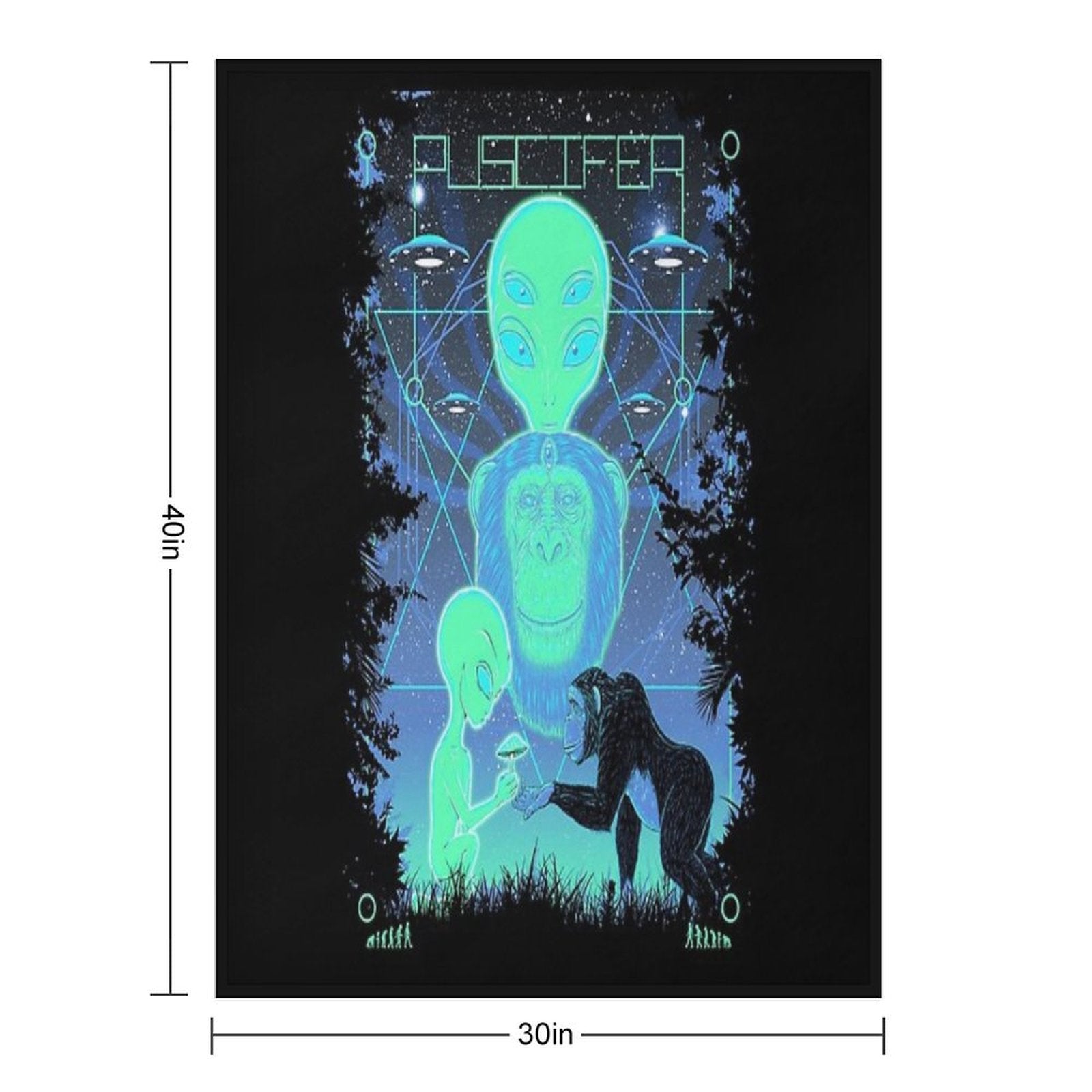 Monkey Art Versatility Throw Blanket