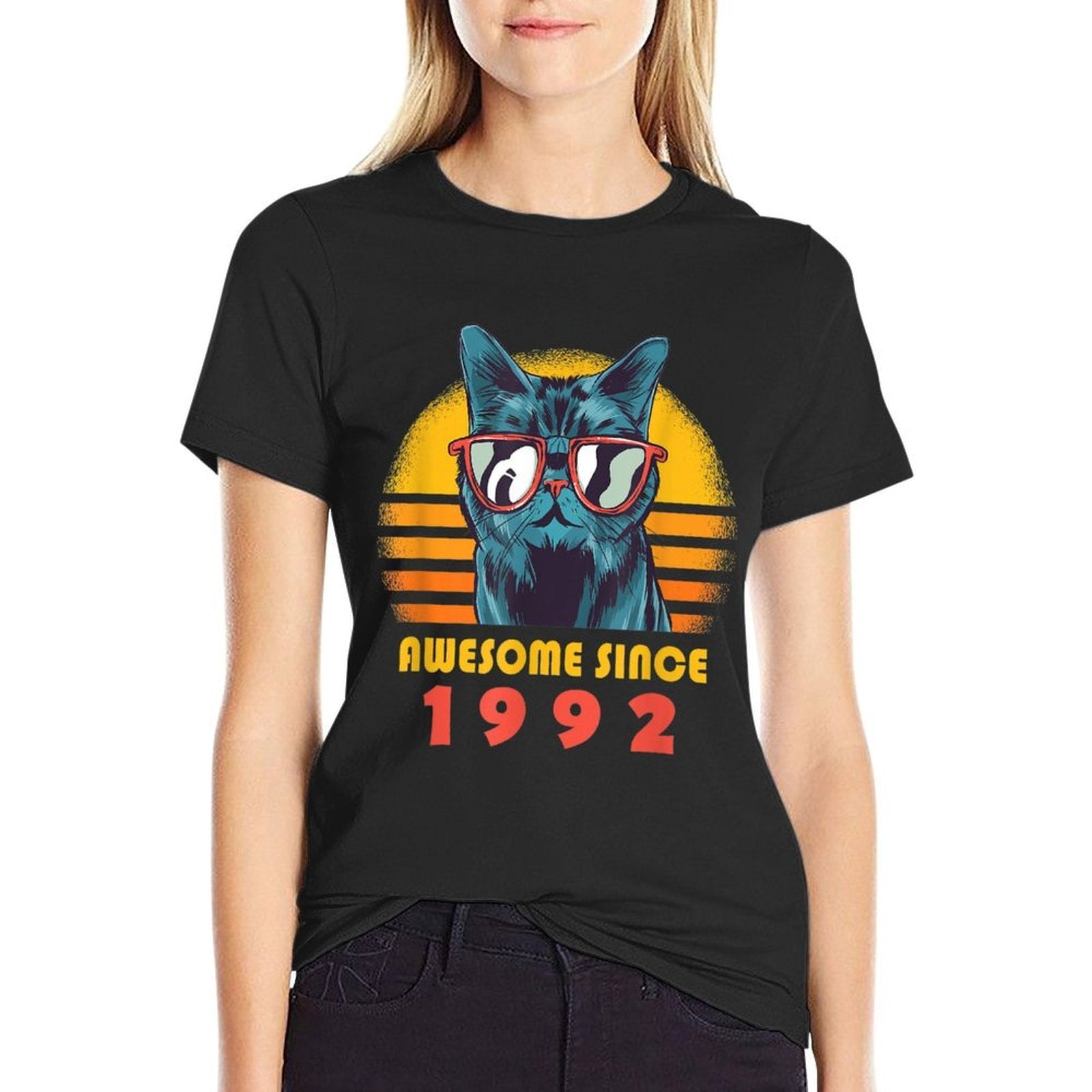Awesome Since 1992 Cat Sunglasses 30th Birthday  Odor-resistant T-Shirt