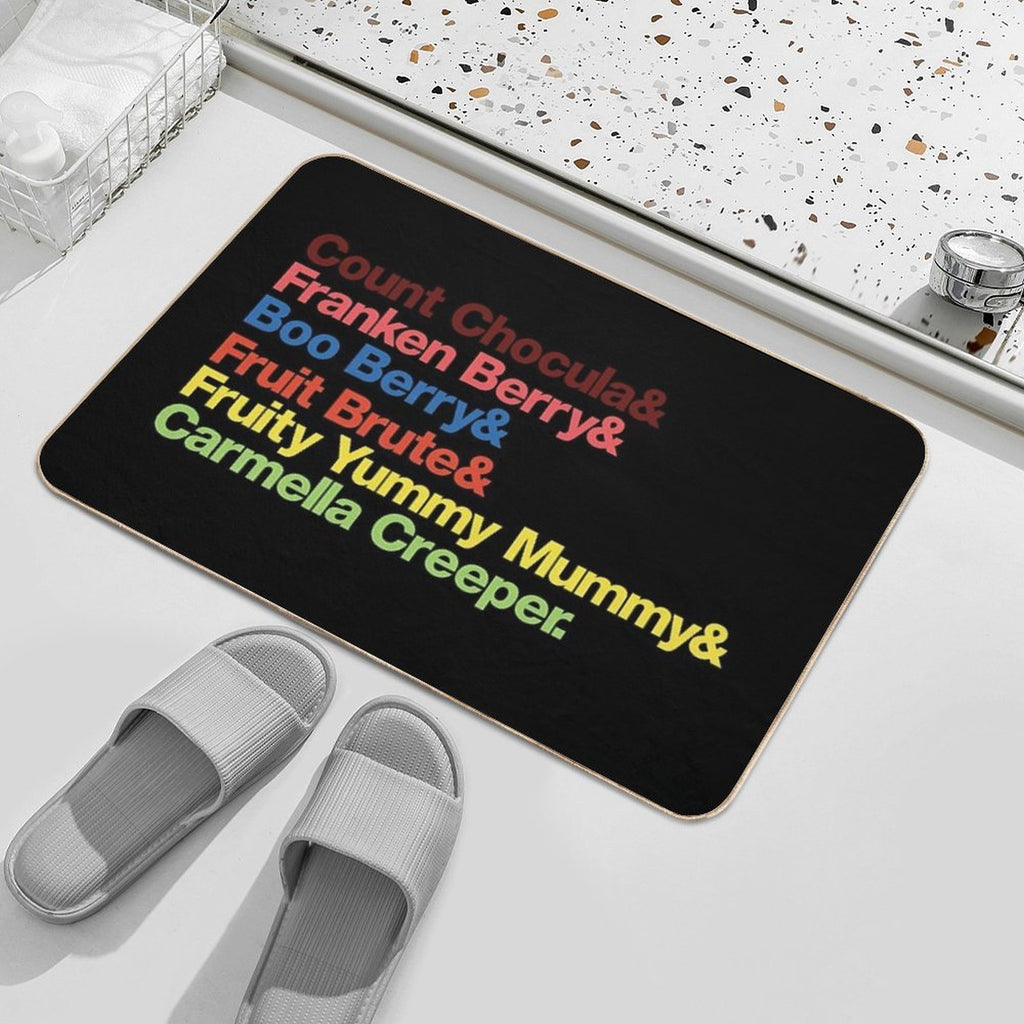 Monster Cereal Mash  Fade-Resistant Bath Mat