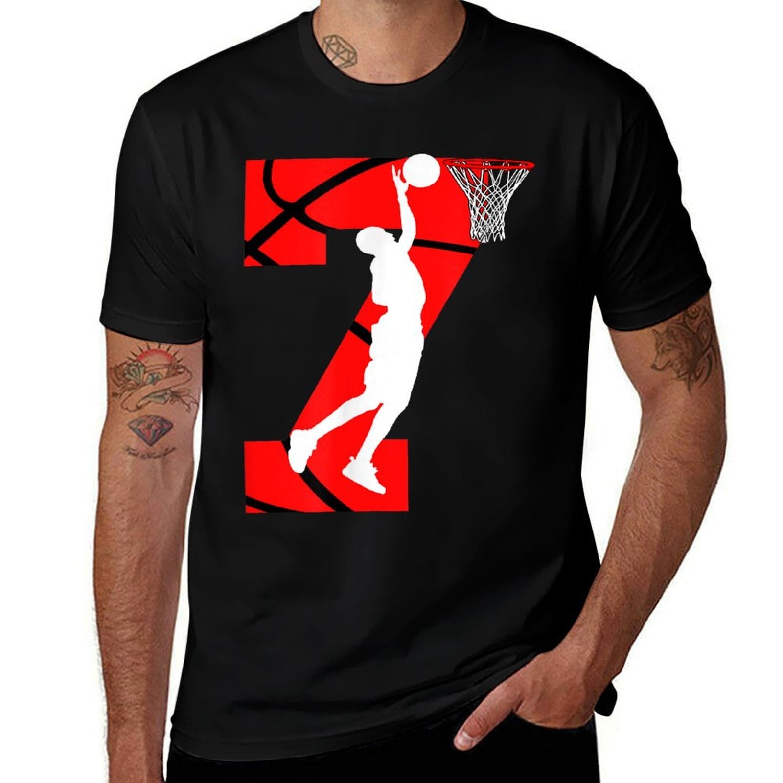 7 Years Old 7th Birthday Boy Basketball Lovers  Quick-drying T-Shirt