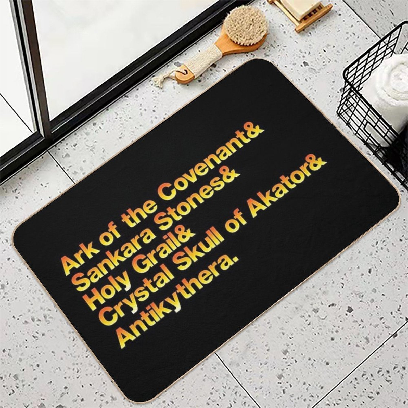 Indy Movie Macguffins (Indiana Jones) Durable Bath Mat