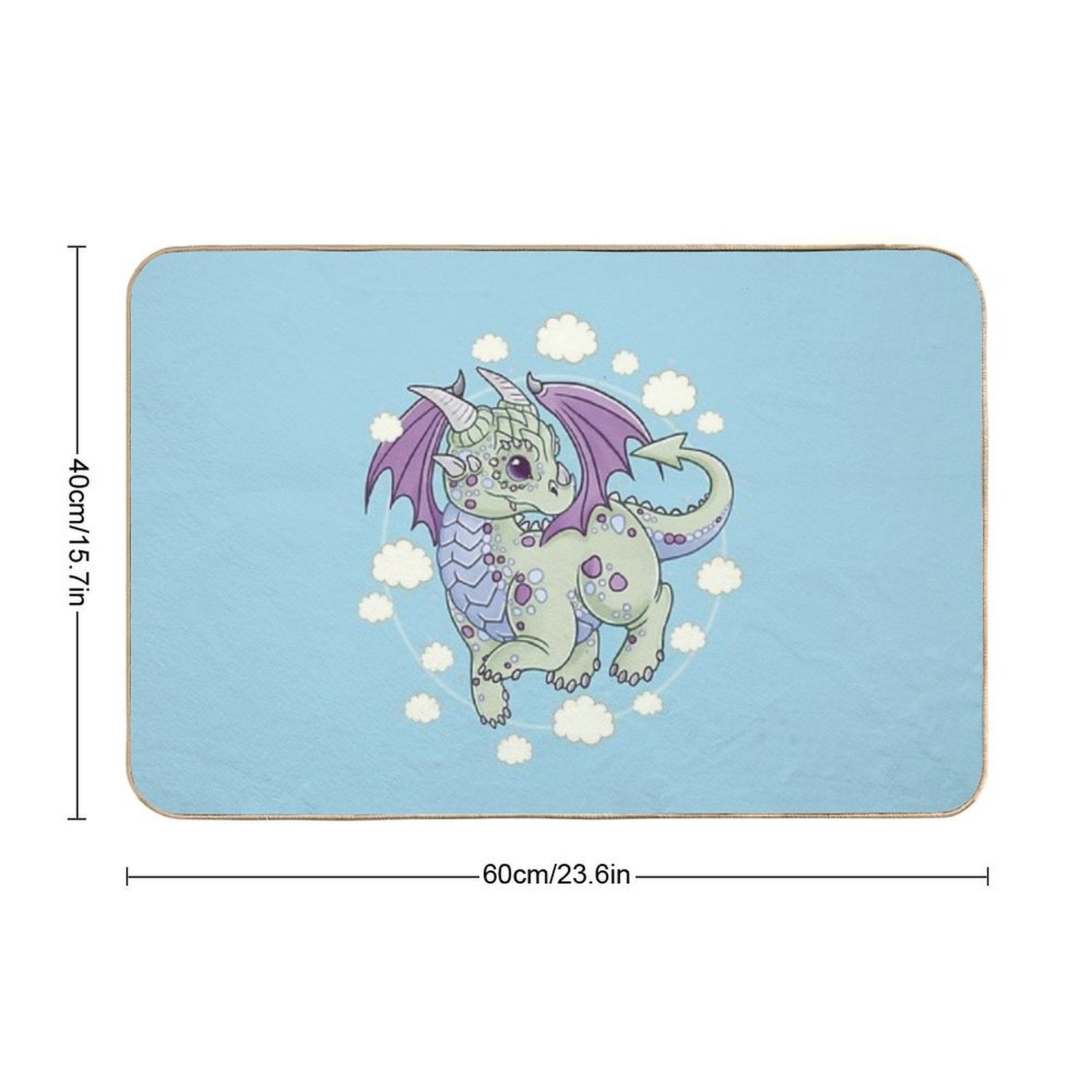 Dragon in The Clouds  High-Traffic Bath Mat