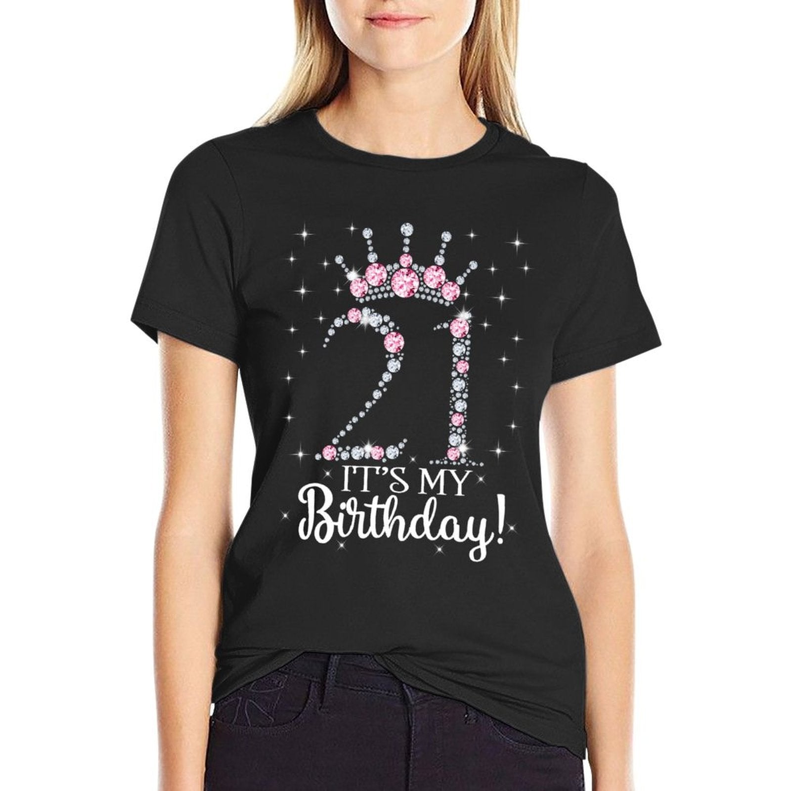 21 It's My Birthday 2001 21st Birthday Gift For Girls Ladies  Tagless Design T-Shirt