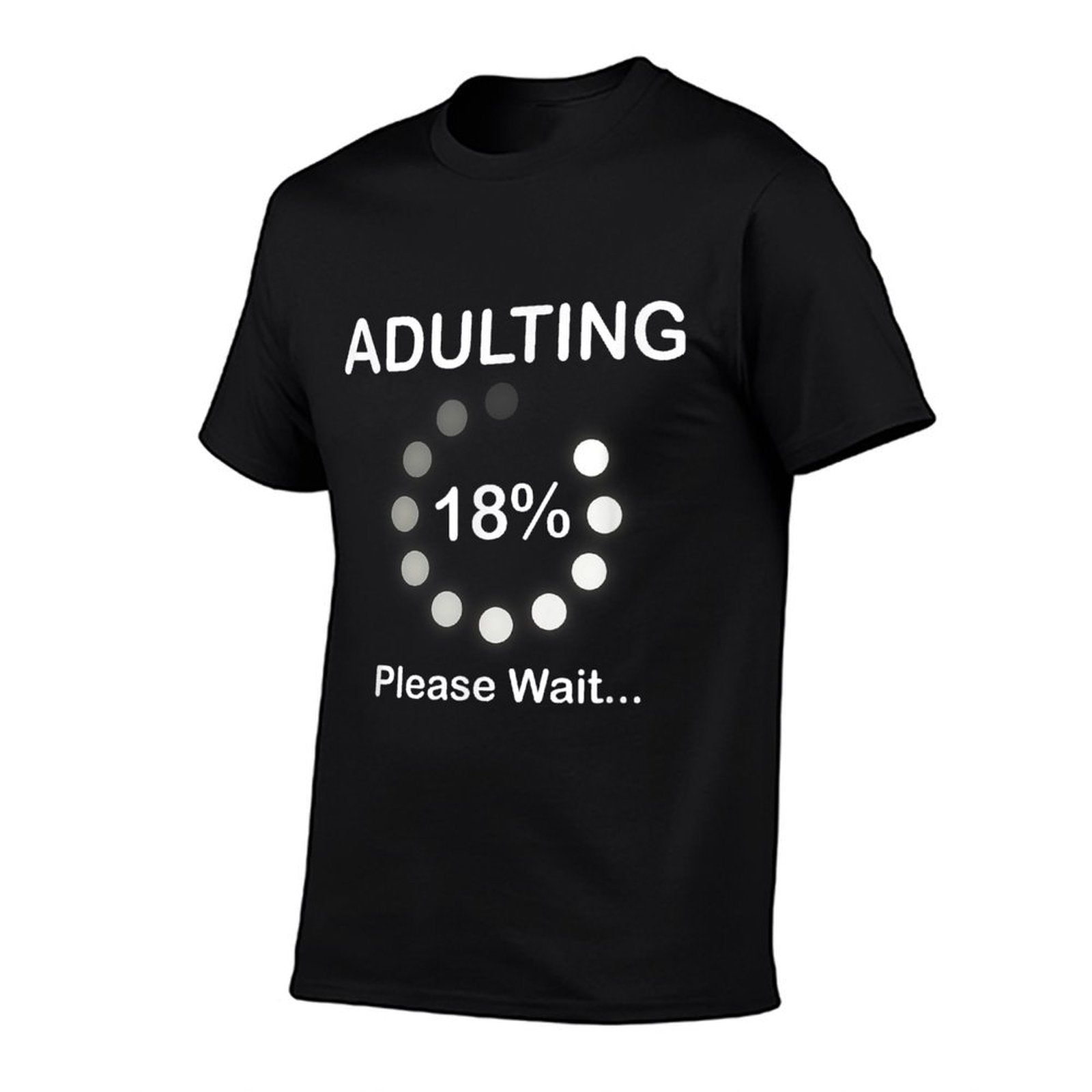 Adulting Please Wait Loading 18th Birthday 18 Years Old Gift  Heathered Texture T-Shirt