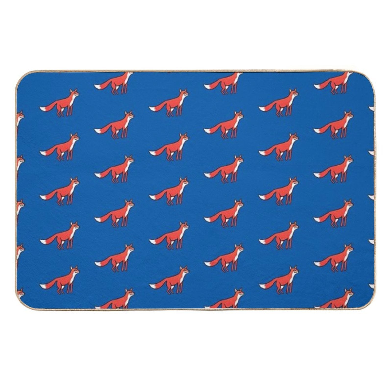 Stargazing - Fox in The Night - Linocut by Francesca Whetnall  Multi-Purpose Bath Mat