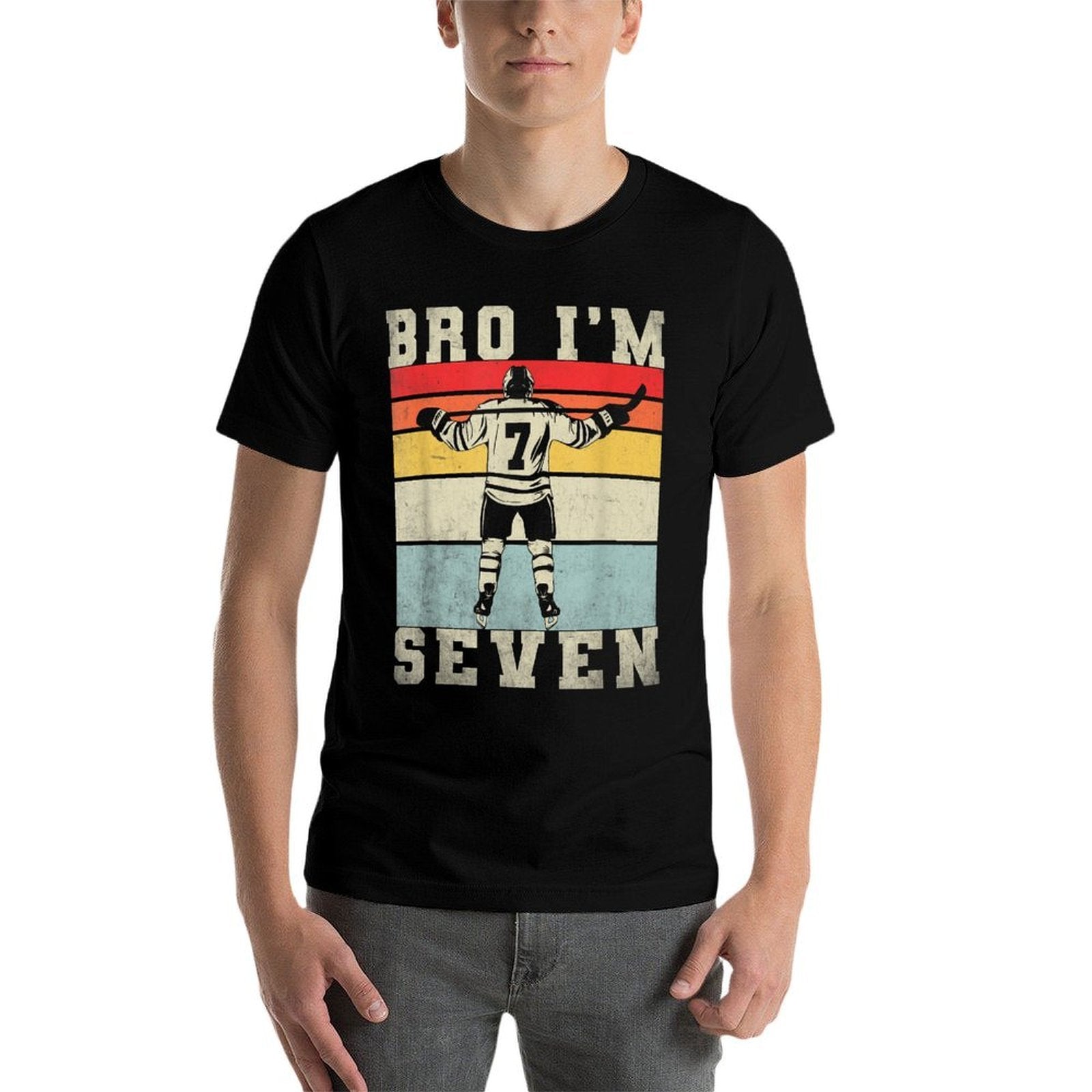 7th Birthday Ice Hockey Boy 7 Year Old Hockey Player  Soft T-Shirt