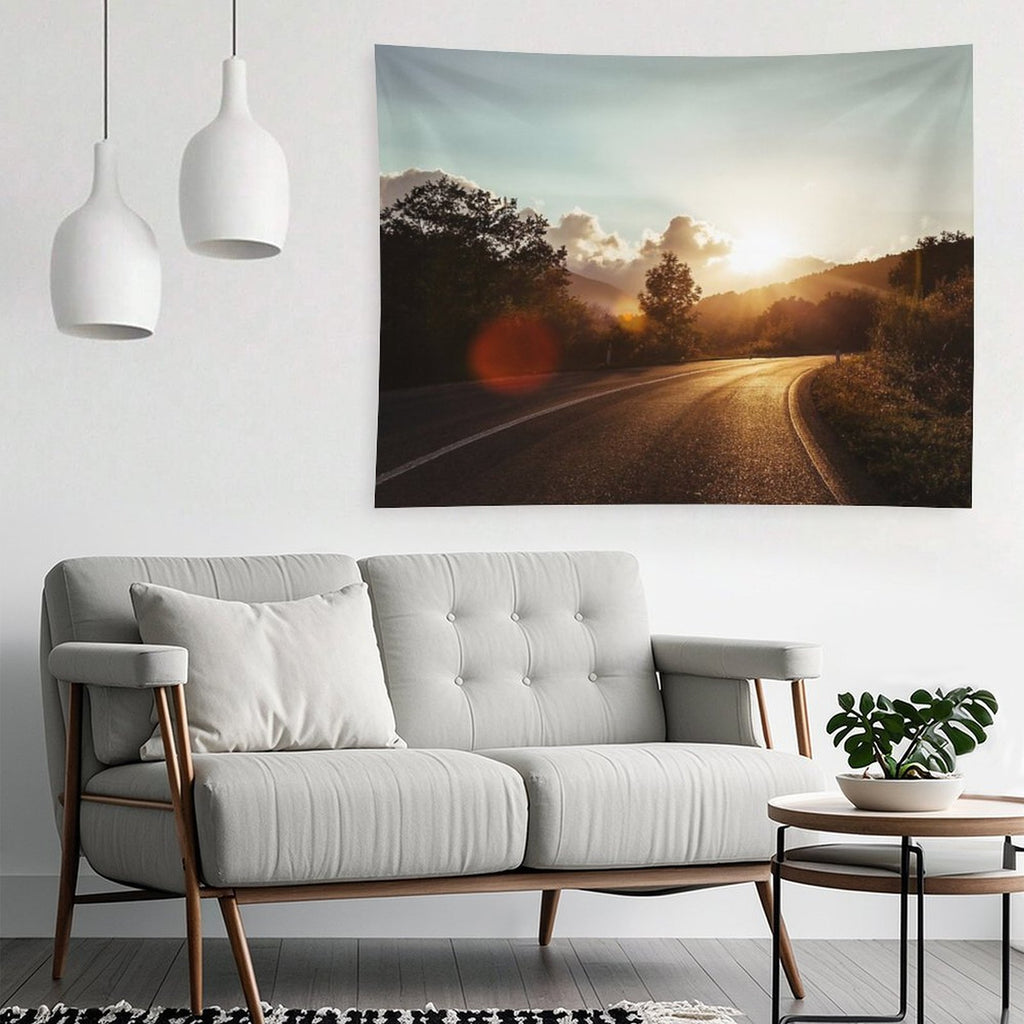 Road at Sunset Tapestry