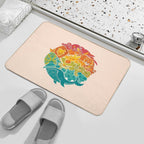 Animal Rainbow - Cream  Long-Lasting Bath Mat