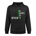 So Happy I'm Seventy Gag 70 Year Old Funny 70th Birthday Durable Construction Hoodie