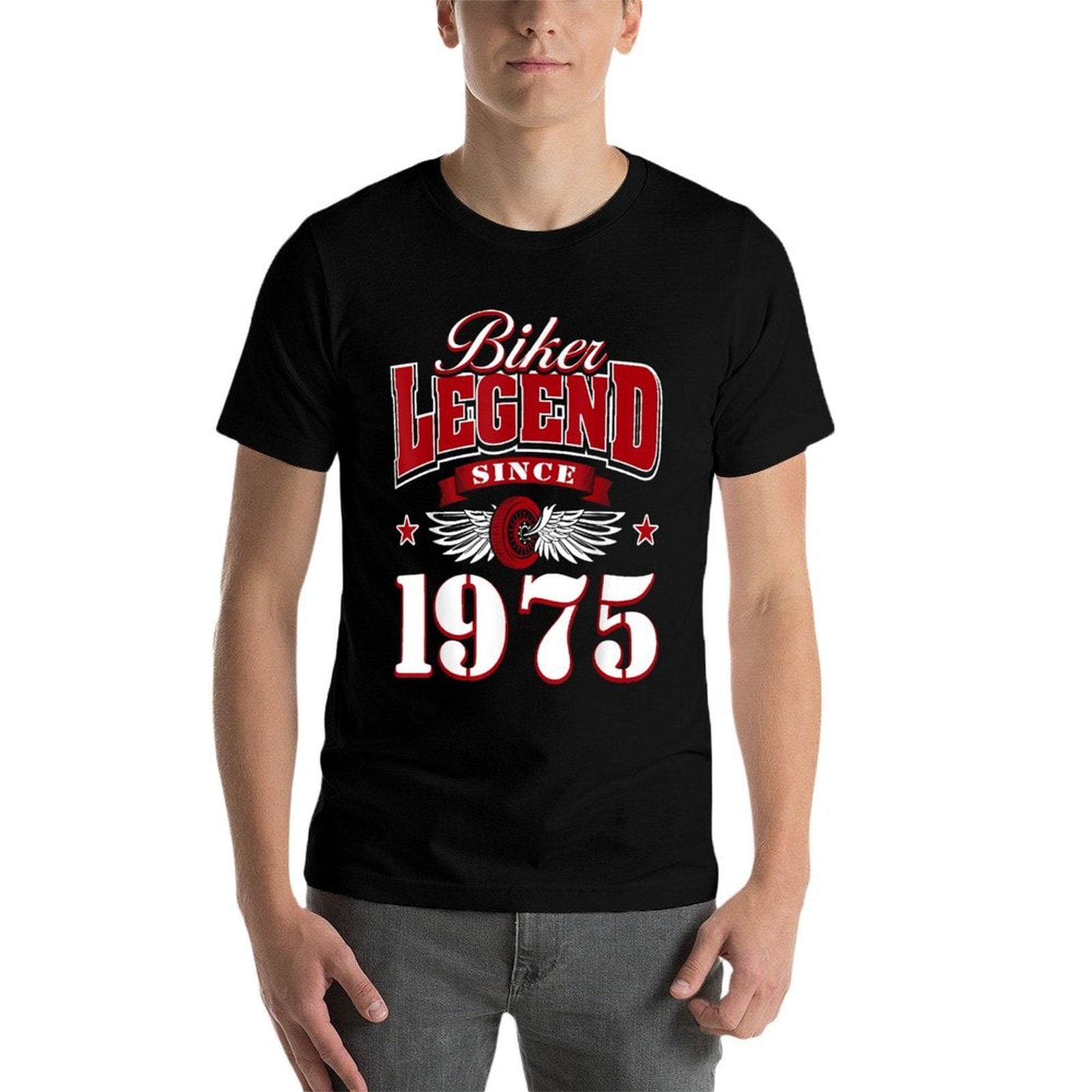 50th Birthday 1975 Motorcycle Motorcyclist Gifts Men  Breathable T-Shirt