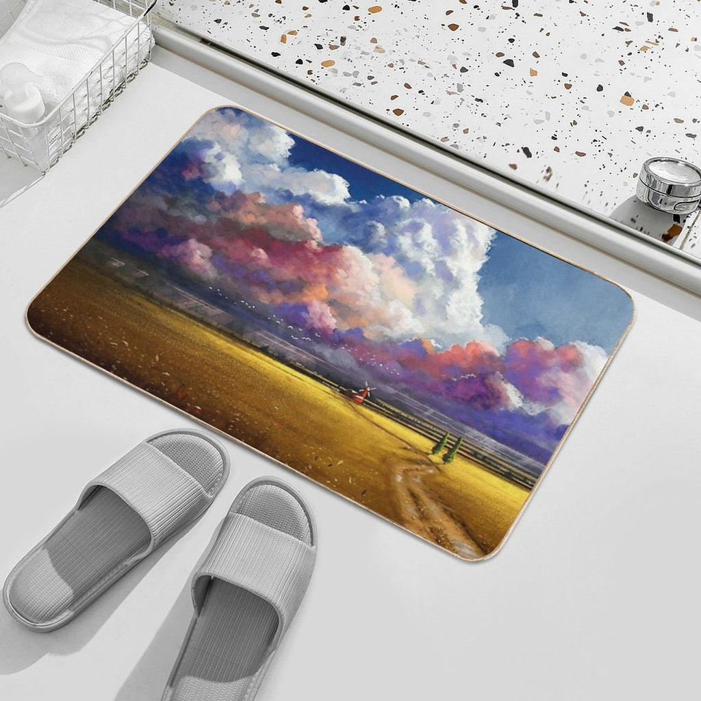 The Colorful Storm  Fade-Resistant Bath Mat