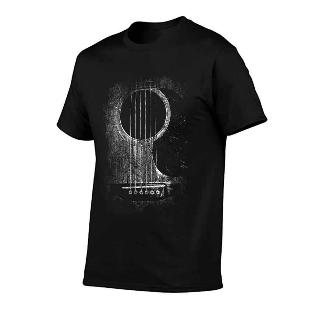 Acoustic Guitar Six String Classic Rock  Roll  Slim-fit Cut T-Shirt