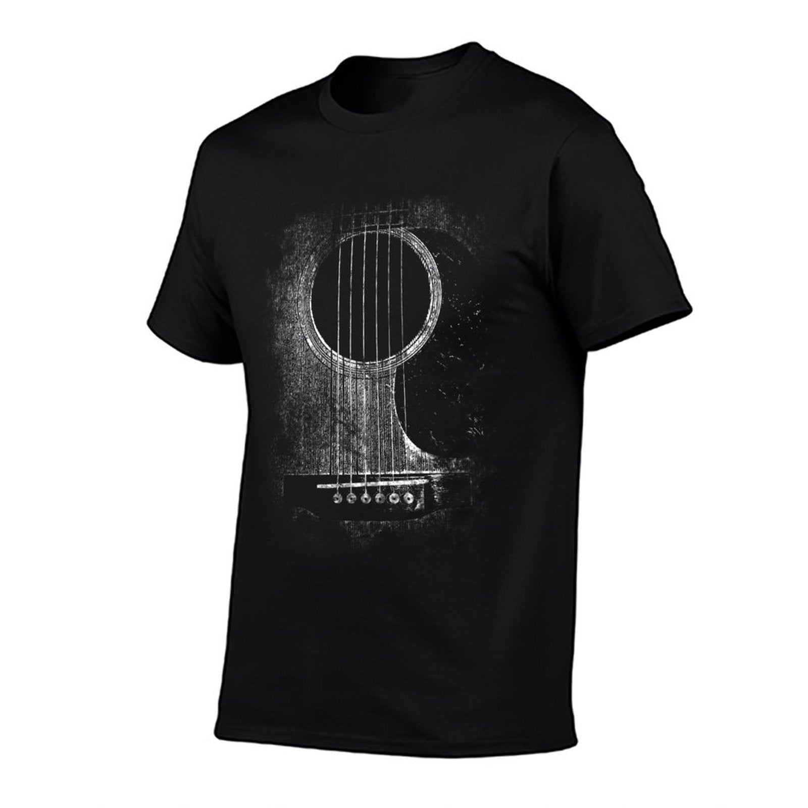 Acoustic Guitar Six String Classic Rock  Roll  Slim-fit Cut T-Shirt