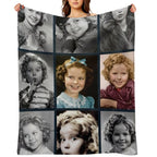 Shirley Temple Collage Plush Throw Blanket