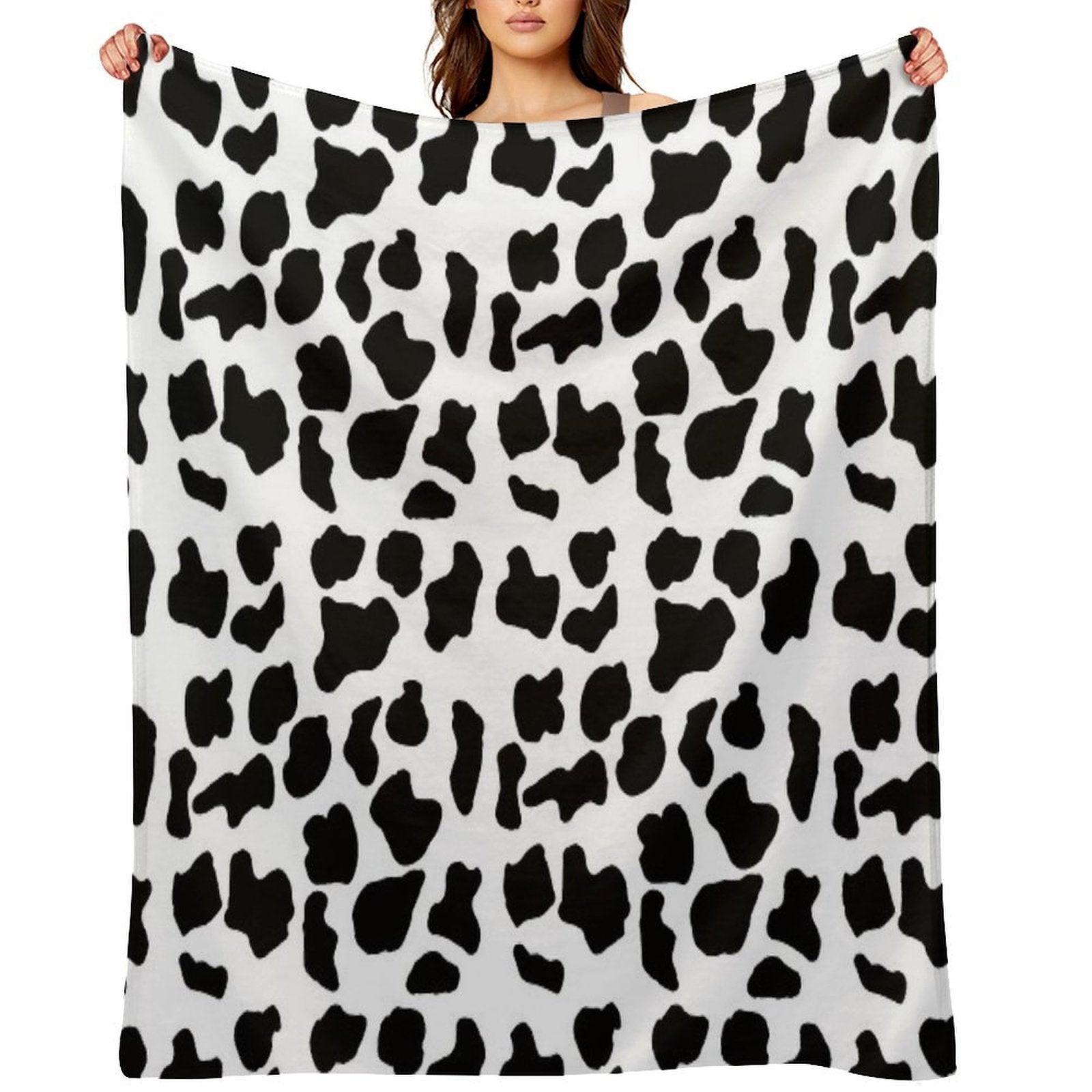 Cow Print Durable Throw Blanket